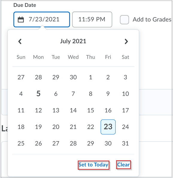 Updated date picker component in Activity Feed for due dates